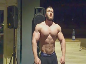 DAN CRISTIAN JERKS OFF AFTER TRAINING