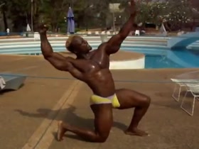 Ivory Coast Bodybuilder posing