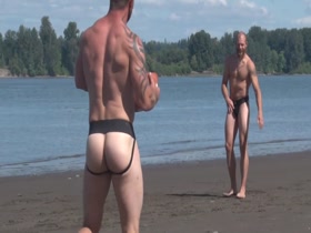 Bubble butt in jockstrap