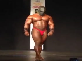 Bodybuilder posing