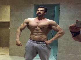 Dominant Flexing At the Gym