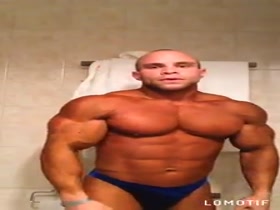 Monster muscle posing