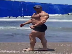 super hot stud on beach