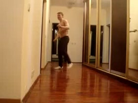 Muscle   boy is dancing