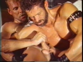 Leatherman Works over Muscly Blond