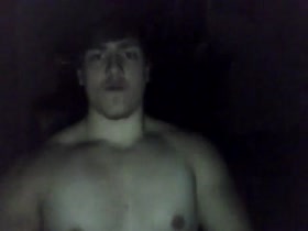 Teen redneck god flexes muscles 3