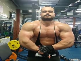 Showing off the big muscles