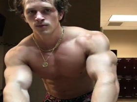 He obviously knows you'll need to nut when he flexes