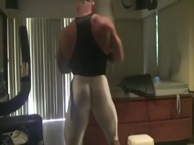 Boxing in second skin leggings