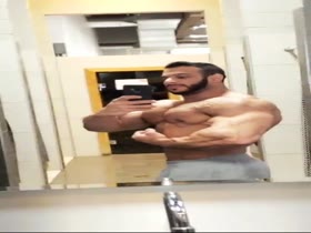 Checking out his veiny muscles