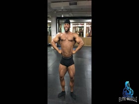 Big Mac - Posing practice at the gym