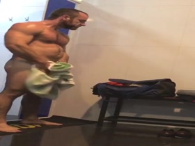 Furry Muscle Wolf Drying Off.