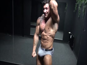 Rico Lopez Gomez poses in HOLLISTER briefs