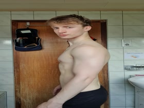 Muscle baby posing (me!)