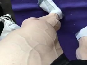 He loves his legs - who can blame him