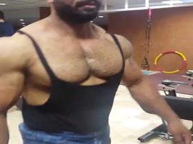 Walking with his Pecs