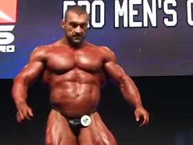 Pecs Popping while he Poses