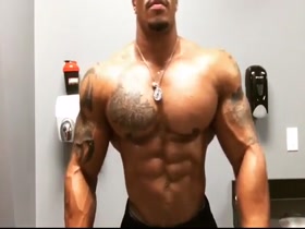 Patrick Moore - pecs, pipes, smile, Black Muscle God Perfection