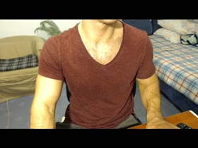 Sexy Muscular Hunk With A Horse Cock Jerks Off And Cums