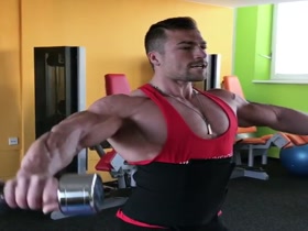 Bodybuilder Flexing