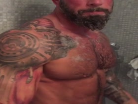 Hairy muscle shower