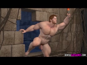 Space soldier jacks off by cock wanking machine