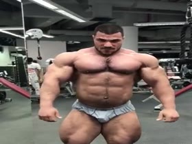 huge beast posing