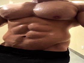 Sweaty Swollen  Pecs