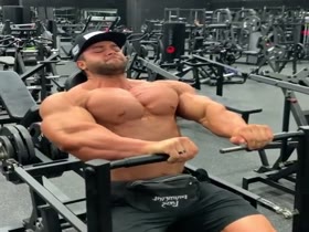 Working and Growing His Monster Size Pecs