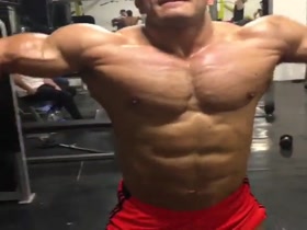 Working and Enjoying His Pecs