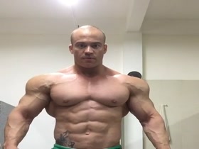 An Instense Stare Down and then - Flex!