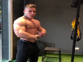 His gorgeous muscled body is too hot to keep covered up