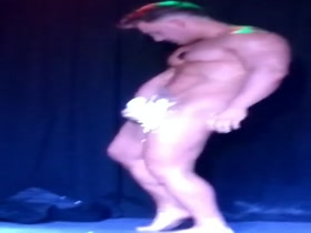 Showing off muscles and horsecock