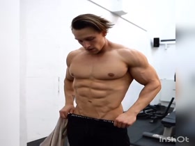 Showing his Ripped Body