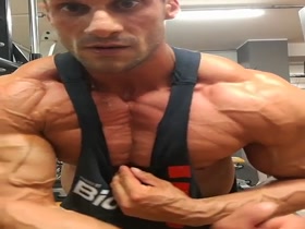 Showing Off His Pec Cleavage