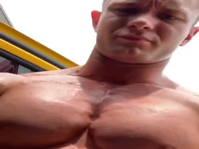 Joey's Huge Pecs and Suckable Fuckable Nipples