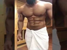 A Beard, A Towel and A Six Pack - all he needs