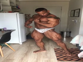 Hot Muscled Hunk in the kitchen