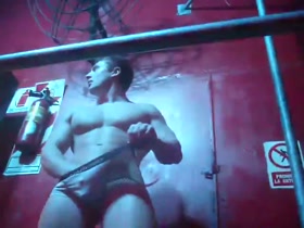 muscle stripper flashing of his hard cock