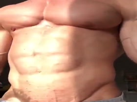 He's all about his abs and pecs