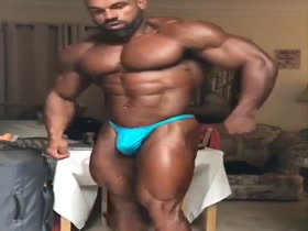 The Muscle God and his very full tiny blue poser