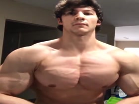 Noah Fox is the Hot Young Hunk Popping his Huge Meaty Pecs