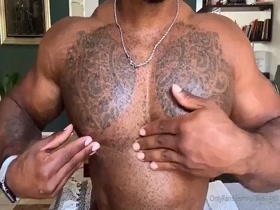 Big Black Pecs and Hot Juicy Nipples - Worship