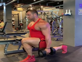 Sam Dixon working out