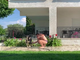 Steves beautiful butt in the sun!