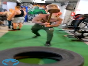 Hot Muscle-Daddy shows his power