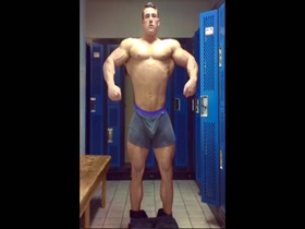 locker room posing