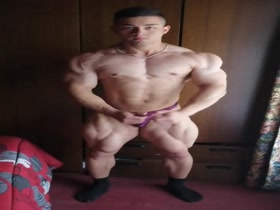 Cesar Poses Hot and Sexy in His Bedroom