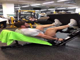 Stepan Pereverzev leg work out and ass reveal