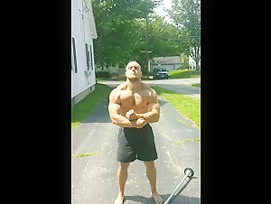 Muscle God Flexing Muscle Bound Body